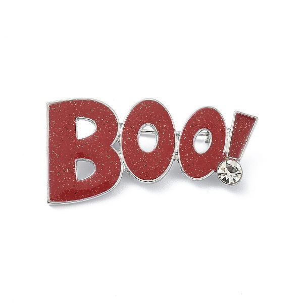 PandaHall Alloy Glass Rhinestone Brooches, Enamel Pins, for Halloween, Word BOO, 22.5x44x7.3mm Alloy+Rhinestone Word
PandaHall Alloy Glass Rhinestone Brooches, Enamel Pins, for Halloween, Word BOO, 22.5x44x7.3mm Alloy+Rhinestone Word