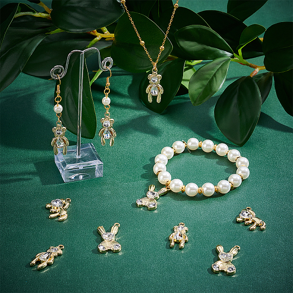 PandaHall Rabbit Bear Charms, 3 Styles 30pcs Animal Charms Pendants Rhinestone Dandle Charms Pendants for DIY Necklace Bracelet Earring...
PandaHall Rabbit Bear Charms, 3 Styles 30pcs Animal Charms Pendants Rhinestone Dandle Charms Pendants for DIY Necklace Bracelet Earring...