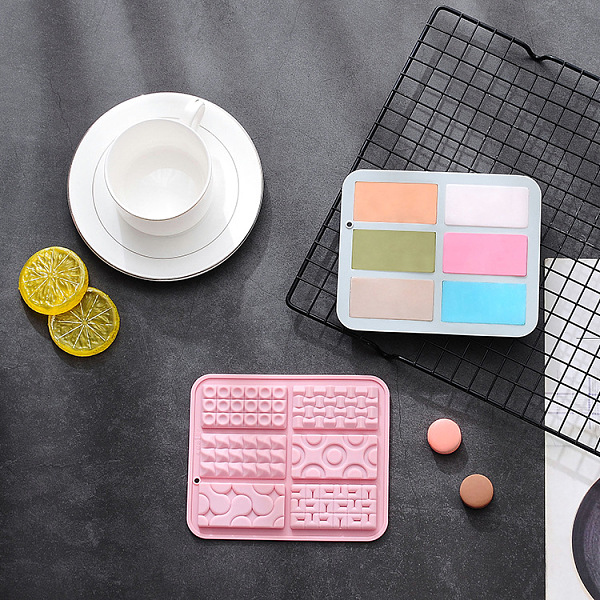 PandaHall Silicone Chocolate Cookie Candy Molds, with 6 Mixed Shapes Cup, Baking Mold, Pink, 143x119x8mm Silicone Rectangle Pink
PandaHall Silicone Chocolate Cookie Candy Molds, with 6 Mixed Shapes Cup, Baking Mold, Pink, 143x119x8mm Silicone Rectangle Pink