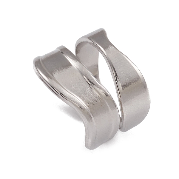 PandaHall 304 Stainless Steel Twist Wave Open Cuff Rings for Women, Stainless Steel Color, US Size 6(16.5mm) 304 Stainless Steel
PandaHall 304 Stainless Steel Twist Wave Open Cuff Rings for Women, Stainless Steel Color, US Size 6(16.5mm) 304 Stainless Steel