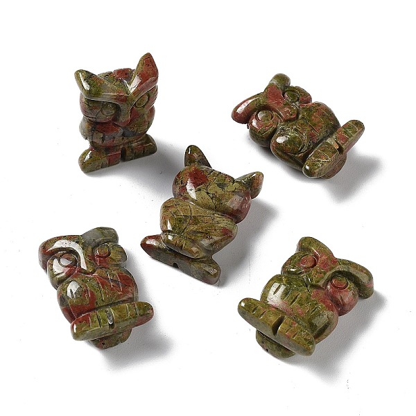 PandaHall Natural Unakite Owl Healing Figurines, Reiki Energy Stone Display Decorations, for Home Feng Shui Ornament...
PandaHall Natural Unakite Owl Healing Figurines, Reiki Energy Stone Display Decorations, for Home Feng Shui Ornament...
