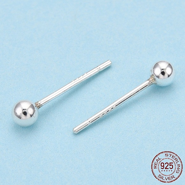 PandaHall 925 Sterling Silver Round Ball Stud Earrings, Silver, 3mm, Pin: 0.8mm Sterling Silver
PandaHall 925 Sterling Silver Round Ball Stud Earrings, Silver, 3mm, Pin: 0.8mm Sterling Silver