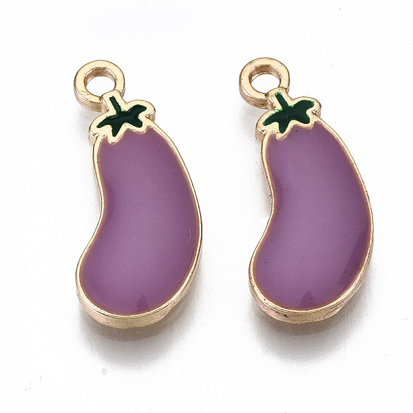 PandaHall Eco-Friendly Zinc Alloy Pendants, with Enamel, Cadmium Free & Nickel Free & Lead Free, Eggplant, Light Gold, Purple, 19x8x2mm...
PandaHall Eco-Friendly Zinc Alloy Pendants, with Enamel, Cadmium Free & Nickel Free & Lead Free, Eggplant, Light Gold, Purple, 19x8x2mm...