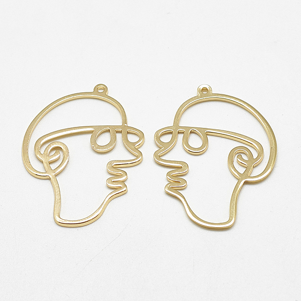 PandaHall Brass Pendants, Face, Real 18K Gold Plated, 35x26x1mm, Hole: 1mm Brass Others
PandaHall Brass Pendants, Face, Real 18K Gold Plated, 35x26x1mm, Hole: 1mm Brass Others