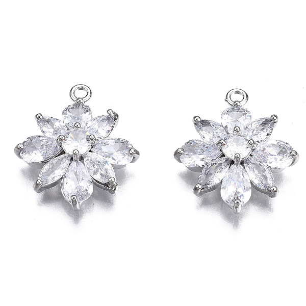 PandaHall Brass Clear Cubic Zirconia Pendants, Flower, Platinum, 18x16x5mm, Hole: 1.4mm Brass+Cubic Zirconia Flower Clear
PandaHall Brass Clear Cubic Zirconia Pendants, Flower, Platinum, 18x16x5mm, Hole: 1.4mm Brass+Cubic Zirconia Flower Clear