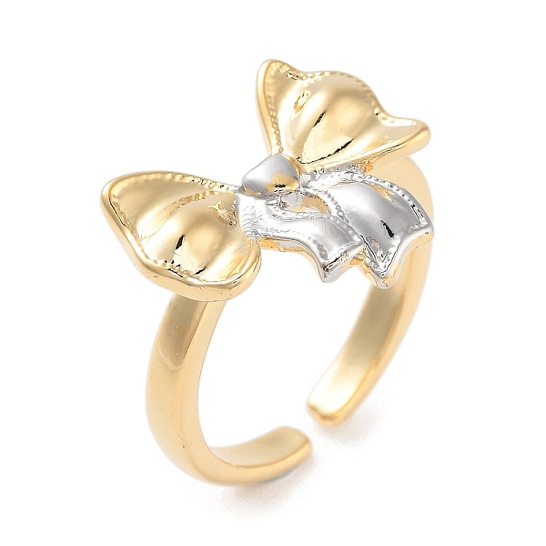 PandaHall Brass Bowknot Open Cuff Ring for Women, Real 18K Gold Plated & Platinum, Adjustable Brass Bowknot
PandaHall Brass Bowknot Open Cuff Ring for Women, Real 18K Gold Plated & Platinum, Adjustable Brass Bowknot