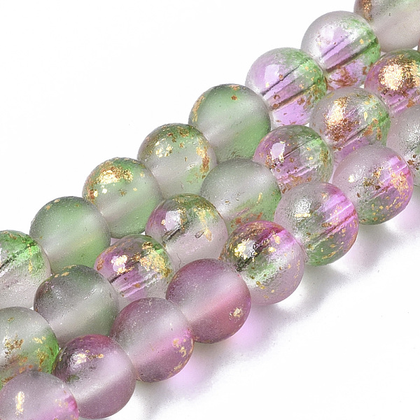 PandaHall Frosted Spray Painted Glass Beads Strands, with Golden Foil, Round, Medium Sea Green, 4~5mm, Hole: 0.9~1.2mm, about...
PandaHall Frosted Spray Painted Glass Beads Strands, with Golden Foil, Round, Medium Sea Green, 4~5mm, Hole: 0.9~1.2mm, about...