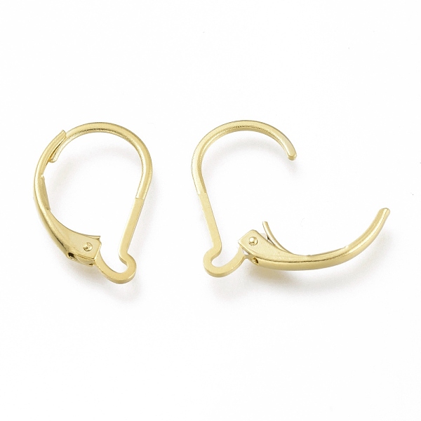 PandaHall Brass Leverback Earring Findings, Real 24K Gold Plated, 15.5x10x1.5mm, Pin: 0.7mm Brass
PandaHall Brass Leverback Earring Findings, Real 24K Gold Plated, 15.5x10x1.5mm, Pin: 0.7mm Brass