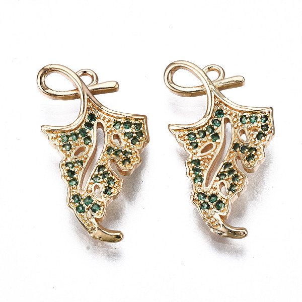 PandaHall Brass Micro Pave Cubic Zirconia Pendants, Light Gold, Long-Lasting Plated, Cadmium Free & Lead Free, Leaf, Green, 23.5x13x3mm...
PandaHall Brass Micro Pave Cubic Zirconia Pendants, Light Gold, Long-Lasting Plated, Cadmium Free & Lead Free, Leaf, Green, 23.5x13x3mm...