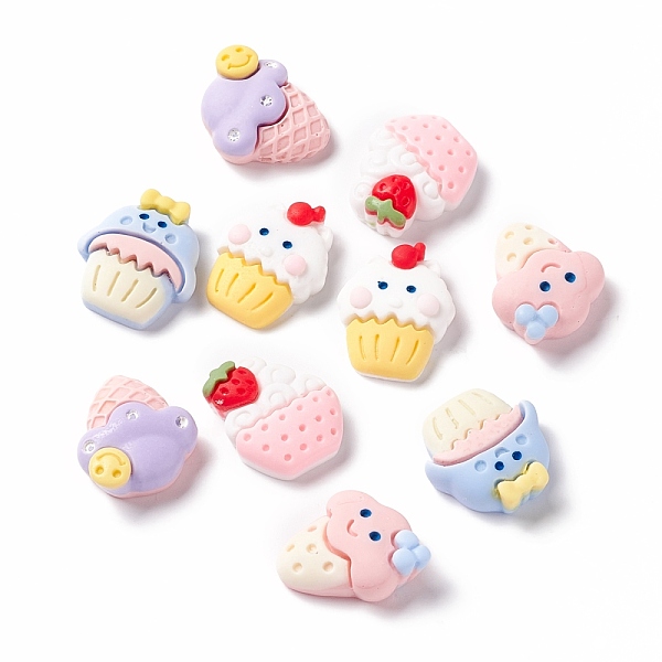 PandaHall Opaque Resin Decoden Cabochons, Ice Cream & Cup Cake, Mixed Color, 19.5~21x16.5~18.5x6.5~7.5mm Resin Food Multicolor
PandaHall Opaque Resin Decoden Cabochons, Ice Cream & Cup Cake, Mixed Color, 19.5~21x16.5~18.5x6.5~7.5mm Resin Food Multicolor