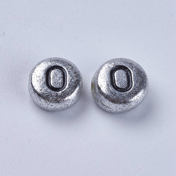 PandaHall Silver Color Plated Acrylic Horizontal Hole Letter Beads, Flat Round, Letter.O, 7x3.5mm, Hole: 1mm, about 79pcs/11g Acrylic Flat...
PandaHall Silver Color Plated Acrylic Horizontal Hole Letter Beads, Flat Round, Letter.O, 7x3.5mm, Hole: 1mm, about 79pcs/11g Acrylic Flat...