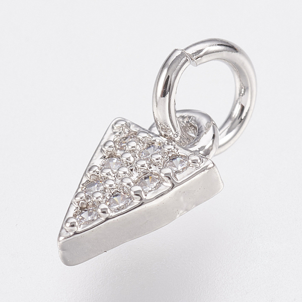 PandaHall Brass Micro Pave Cubic Zirconia Charms, Lead Free & Cadmium Free, Triangle, Platinum, 8x5x2mm, Hole: 2.8mm Brass+Cubic Zirconia...
PandaHall Brass Micro Pave Cubic Zirconia Charms, Lead Free & Cadmium Free, Triangle, Platinum, 8x5x2mm, Hole: 2.8mm Brass+Cubic Zirconia...