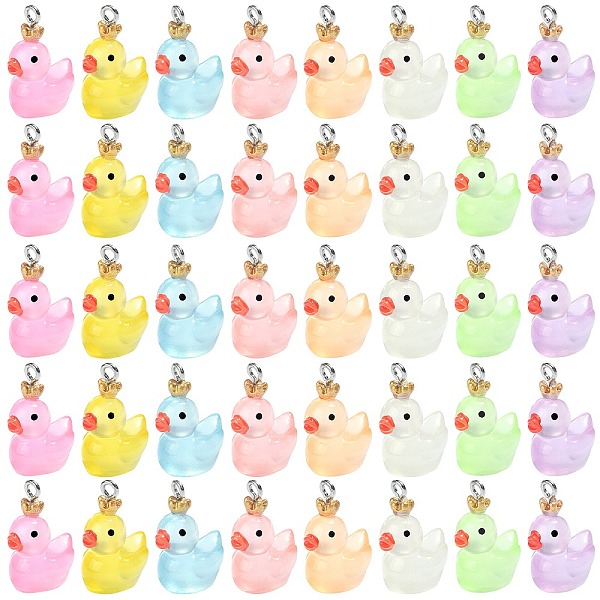 PandaHall 40Pcs 8 Colors Transparent Resin Pendants, Duck Charms with Crown, with Stainless Steel Color Plated 304 Stainless Steel Loops..., Multicolor
PandaHall 40Pcs 8 Colors Transparent Resin Pendants, Duck Charms with Crown, with Stainless Steel Color Plated 304 Stainless Steel Loops..., Multicolor