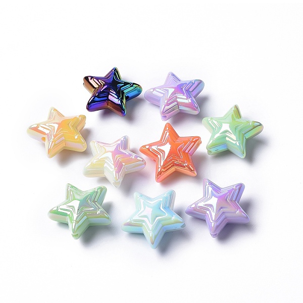 PandaHall Opaque Acrylic Beads, AB Color Plated, Star, Mixed Color, 22.5x24.5x11.5mm, Hole: 2.1mm Acrylic Star Multicolor
PandaHall Opaque Acrylic Beads, AB Color Plated, Star, Mixed Color, 22.5x24.5x11.5mm, Hole: 2.1mm Acrylic Star Multicolor