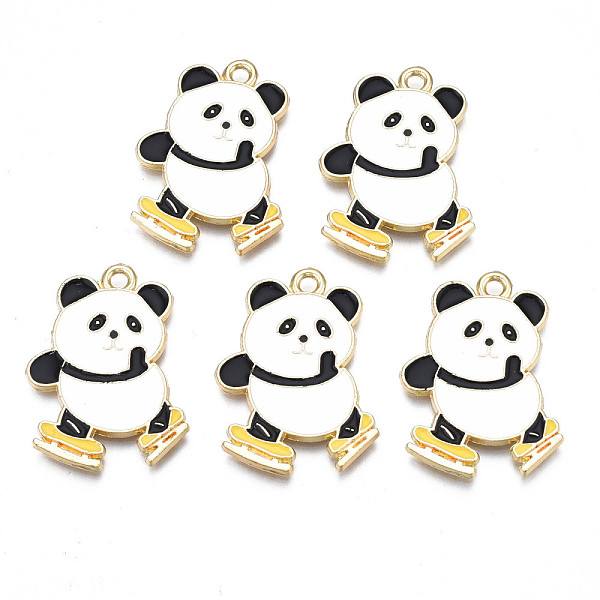 PandaHall Rack Plating Alloy Enamel Pendants, Cadmium Free & Nickel Free & Lead Free, Light Gold, Panda, Black, 30x21x2mm, Hole: 2mm...
PandaHall Rack Plating Alloy Enamel Pendants, Cadmium Free & Nickel Free & Lead Free, Light Gold, Panda, Black, 30x21x2mm, Hole: 2mm...