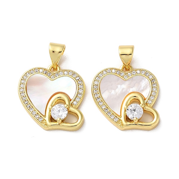 PandaHall Valentine"s Day Brass Micro Pave Clear Cubic Zirconia Pendants, with Shell, Heart, Real 18K Gold Plated, 16.5x16.5x2.5mm, Hole...
PandaHall Valentine"s Day Brass Micro Pave Clear Cubic Zirconia Pendants, with Shell, Heart, Real 18K Gold Plated, 16.5x16.5x2.5mm, Hole...