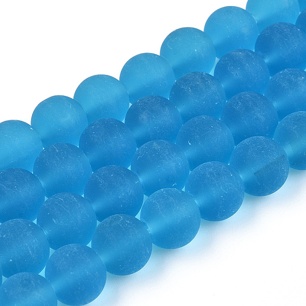 PandaHall Transparent Glass Beads Strands, Frosted, Round, Deep Sky Blue, 9.5~10mm, Hole: 1.5mm, about 41~42pcs/strand, 14.88~15.12 inch...
PandaHall Transparent Glass Beads Strands, Frosted, Round, Deep Sky Blue, 9.5~10mm, Hole: 1.5mm, about 41~42pcs/strand, 14.88~15.12 inch...