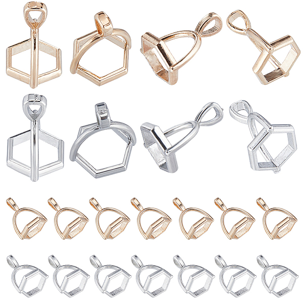 PandaHall SUNNYCLUE 80Pcs 2 Colors Alloy Pinch Bails, Pendant Bails for Hexagon Prism, Platinum & Light Gold, 16.5x13x10.5mm, Hole: 4x2.5mm...
PandaHall SUNNYCLUE 80Pcs 2 Colors Alloy Pinch Bails, Pendant Bails for Hexagon Prism, Platinum & Light Gold, 16.5x13x10.5mm, Hole: 4x2.5mm...
