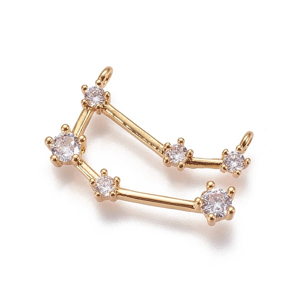 PandaHall Brass Micro Pave Cubic Zirconia Pendants, Twelve Constellations, Golden, Gemini, 15~15.5x23.5~24x3mm, Hole: 1.5mm Brass+Cubic..., Clear
PandaHall Brass Micro Pave Cubic Zirconia Pendants, Twelve Constellations, Golden, Gemini, 15~15.5x23.5~24x3mm, Hole: 1.5mm Brass+Cubic..., Clear