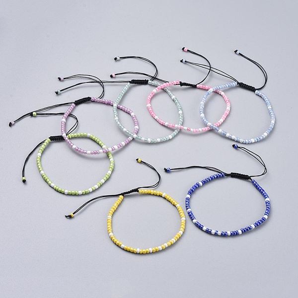PandaHall Adjustable Nylon Thread Braided Beads Bracelets, with Glass Seed Beads, Opaque Colors Lustered, Ceylon Round, Round, Mixed Color..., Multicolor
PandaHall Adjustable Nylon Thread Braided Beads Bracelets, with Glass Seed Beads, Opaque Colors Lustered, Ceylon Round, Round, Mixed Color..., Multicolor