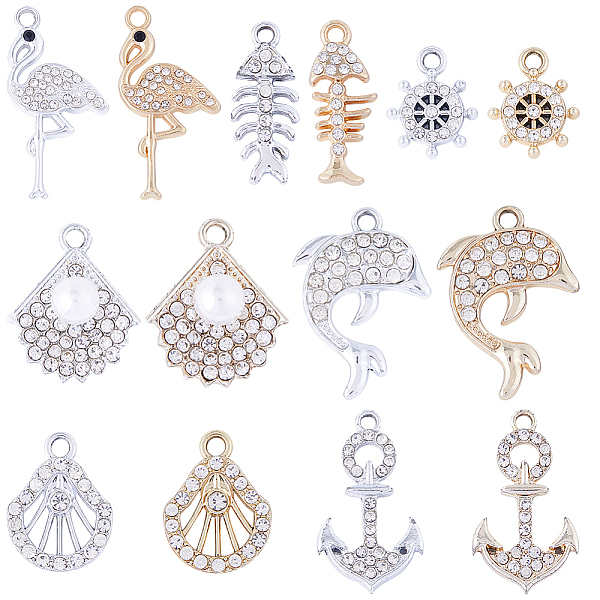 PandaHall SUNNYCLUE 1 Box 64Pcs 7 Styles Sea Charms Bulk Ocean Charms Silver Alloy Rhinestone Anchors Hoods Shells Wheal Fish Bone Peal..., Clear
PandaHall SUNNYCLUE 1 Box 64Pcs 7 Styles Sea Charms Bulk Ocean Charms Silver Alloy Rhinestone Anchors Hoods Shells Wheal Fish Bone Peal..., Clear