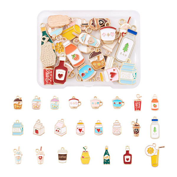 PandaHall Cheriswelry 46Pcs 23 Style Light Gold Plated Alloy Enamel Pendants, Cadmium Free & Lead Free, Bottle & Drink & Cup & Milk & Coffee..., Multicolor
PandaHall Cheriswelry 46Pcs 23 Style Light Gold Plated Alloy Enamel Pendants, Cadmium Free & Lead Free, Bottle & Drink & Cup & Milk & Coffee..., Multicolor
