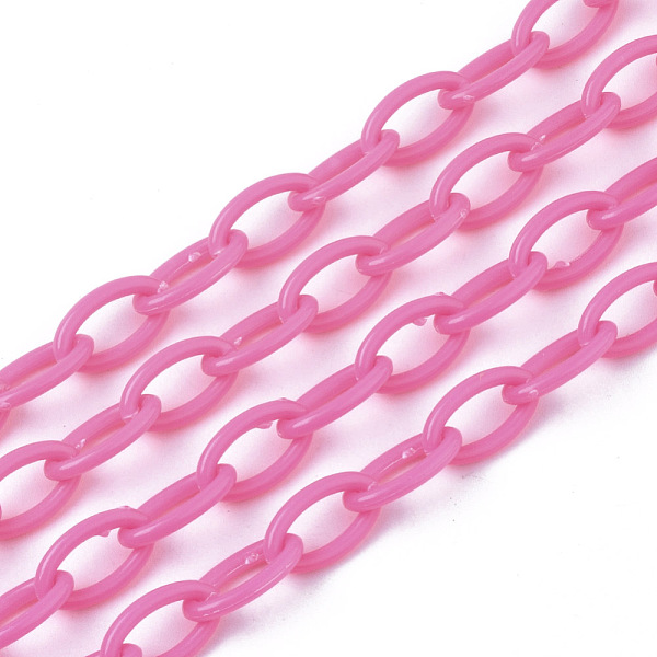 PandaHall Opaque Acrylic Cable Chains, Horse Eye, Hot Pink, 13x8x2mm, 18.5 inch~19.29 inch(47~49cm)/strand Acrylic Pink
PandaHall Opaque Acrylic Cable Chains, Horse Eye, Hot Pink, 13x8x2mm, 18.5 inch~19.29 inch(47~49cm)/strand Acrylic Pink
