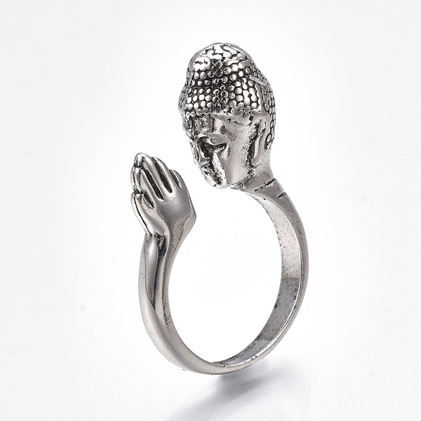 PandaHall Alloy Cuff Finger Rings, Wide Band Rings, Buddha, Antique Silver, US Size 8 1/2(18.5mm) Alloy
PandaHall Alloy Cuff Finger Rings, Wide Band Rings, Buddha, Antique Silver, US Size 8 1/2(18.5mm) Alloy