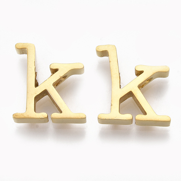 PandaHall 304 Stainless Steel Pendants, Golden, Letter, Letter.K, 13x12x3mm, Hole: 1.8mm 304 Stainless Steel Letter
PandaHall 304 Stainless Steel Pendants, Golden, Letter, Letter.K, 13x12x3mm, Hole: 1.8mm 304 Stainless Steel Letter