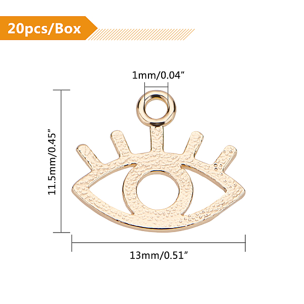 PandaHall BENECREAT 20PCS 18K Gold Plated Evil Eye Charms Pendant Long-lasting Brass Jewelry Findings with Loop for Earring Necklace DIY...
PandaHall BENECREAT 20PCS 18K Gold Plated Evil Eye Charms Pendant Long-lasting Brass Jewelry Findings with Loop for Earring Necklace DIY...