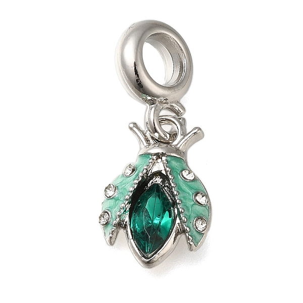 PandaHall Rack Plating Alloy Enamel European Dangle Charms, Ladybug Large Hole Pendants with Emerald Rhinestone, Platinum, 26mm, Hole: 4.5mm..., Green
PandaHall Rack Plating Alloy Enamel European Dangle Charms, Ladybug Large Hole Pendants with Emerald Rhinestone, Platinum, 26mm, Hole: 4.5mm..., Green