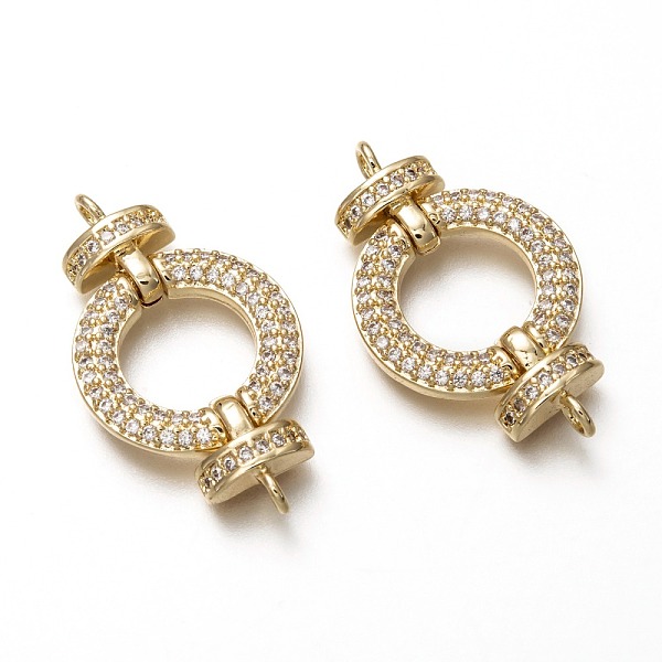 PandaHall Brass Micro Pave Clear Cubic Zirconia Links Connectors, Long-Lasting Plated, Flat Round, Real 18K Gold Plated, 19x35x4.5mm, Hole...
PandaHall Brass Micro Pave Clear Cubic Zirconia Links Connectors, Long-Lasting Plated, Flat Round, Real 18K Gold Plated, 19x35x4.5mm, Hole...