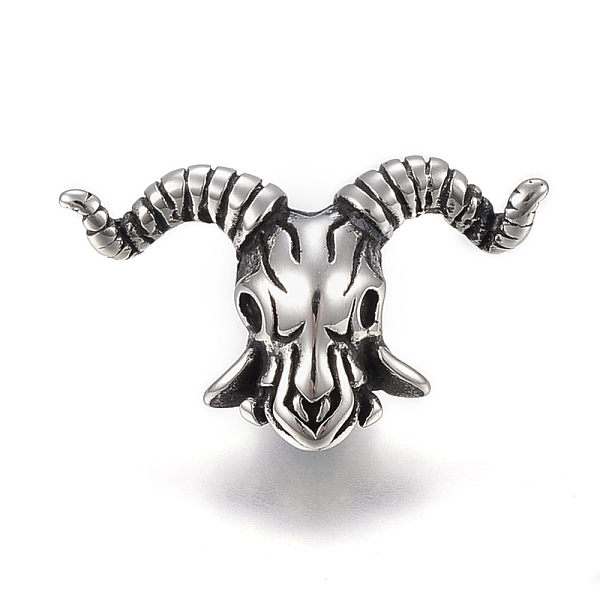 PandaHall 304 Stainless Steel Beads, Sheepshead, Antique Silver, 17.5x28x11mm, Hole: 6mm 304 Stainless Steel Sheep
PandaHall 304 Stainless Steel Beads, Sheepshead, Antique Silver, 17.5x28x11mm, Hole: 6mm 304 Stainless Steel Sheep