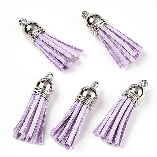 PandaHall Faux Suede Tassel Pendant Decorations, with CCB Plastic Cord Ends, Platinum, Plum, 33~35x10mm, Hole: 2.5mm Faux Suede Purple
PandaHall Faux Suede Tassel Pendant Decorations, with CCB Plastic Cord Ends, Platinum, Plum, 33~35x10mm, Hole: 2.5mm Faux Suede Purple