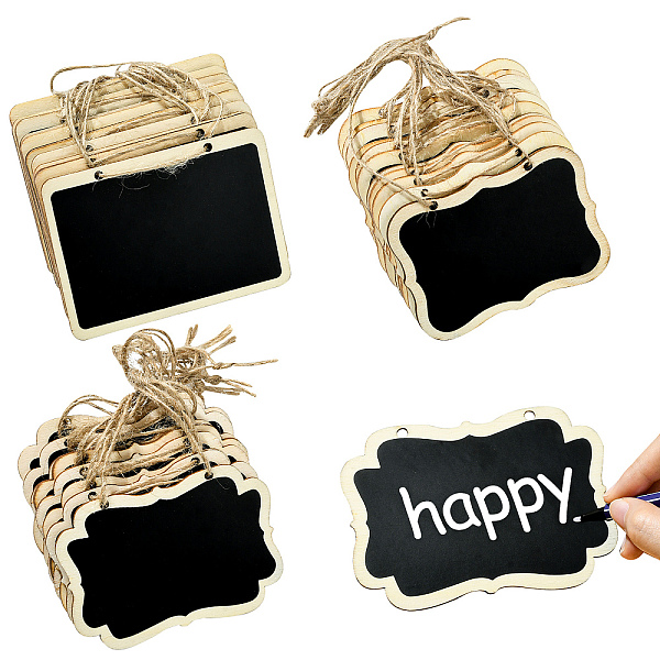 PandaHall 30Pcs 3 Styles Mini Wooden Hanging Chalkboard, Cute Blackboard Craft Decoration, with Jute Twine, Rectangle, Black, 16~20.5cm...
PandaHall 30Pcs 3 Styles Mini Wooden Hanging Chalkboard, Cute Blackboard Craft Decoration, with Jute Twine, Rectangle, Black, 16~20.5cm...