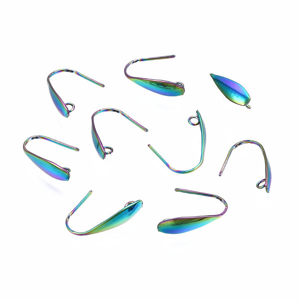 PandaHall 316 Stainless Steel Earring Hooks, Ear Wire with Horizontal Loop, Rainbow Color, 17x4.5mm, Hole: 1.6mm, 20 Gauge, Pin: 0.8mm 316...
PandaHall 316 Stainless Steel Earring Hooks, Ear Wire with Horizontal Loop, Rainbow Color, 17x4.5mm, Hole: 1.6mm, 20 Gauge, Pin: 0.8mm 316...