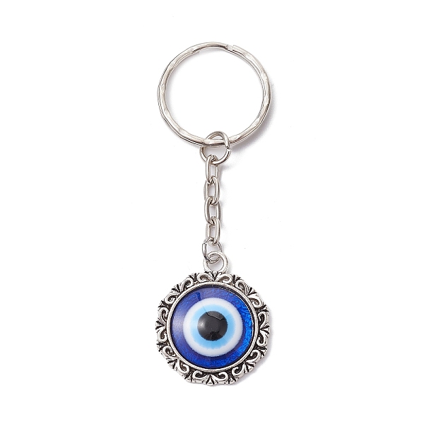 PandaHall Flat Round with Evil Eye Alloy & Resin Keychain, with Iron Split Key Rings, Antique Silver, 7.8cm Resin Flat Round
PandaHall Flat Round with Evil Eye Alloy & Resin Keychain, with Iron Split Key Rings, Antique Silver, 7.8cm Resin Flat Round