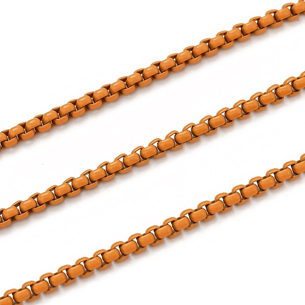PandaHall Spray Painted Stainless Steel Box Chains, Venetian Chains, with Spool, Unwelded, Orange, 3x2.5x2mm Stainless Steel Orange
PandaHall Spray Painted Stainless Steel Box Chains, Venetian Chains, with Spool, Unwelded, Orange, 3x2.5x2mm Stainless Steel Orange