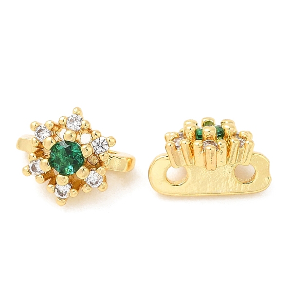 PandaHall Brass Micro Pave Cubic Zirconia Multi-Strand Links, Real 18K Gold Plated, Flower, Green, 7x9x5.5mm, Hole: 1.4mm Brass+Cubic...
PandaHall Brass Micro Pave Cubic Zirconia Multi-Strand Links, Real 18K Gold Plated, Flower, Green, 7x9x5.5mm, Hole: 1.4mm Brass+Cubic...