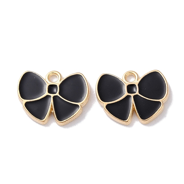 PandaHall Alloy Enamel Pendants, Golden, Bowknot Charm, Black, 11x14x1.5mm, Hole: 1.5mm Alloy+Enamel Bowknot Black
PandaHall Alloy Enamel Pendants, Golden, Bowknot Charm, Black, 11x14x1.5mm, Hole: 1.5mm Alloy+Enamel Bowknot Black
