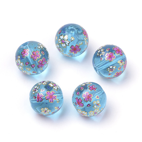 PandaHall Printed Glass Beads, Round with Flower Pattern, Dodger Blue, 11~12x11mm, Hole: 1.5mm Glass Round Blue
PandaHall Printed Glass Beads, Round with Flower Pattern, Dodger Blue, 11~12x11mm, Hole: 1.5mm Glass Round Blue