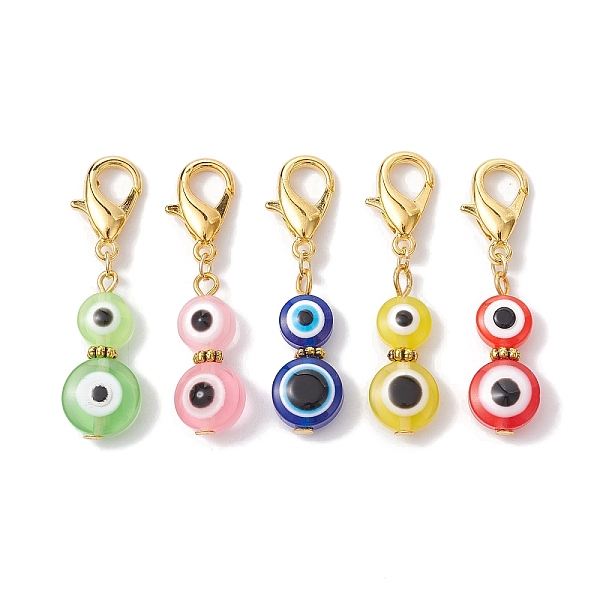 PandaHall Resin Evil Eye Pendants Decorations, with Alloy Lobster Claw Clasps, Mixed Color, 41mm Resin Evil Eye Multicolor
PandaHall Resin Evil Eye Pendants Decorations, with Alloy Lobster Claw Clasps, Mixed Color, 41mm Resin Evil Eye Multicolor