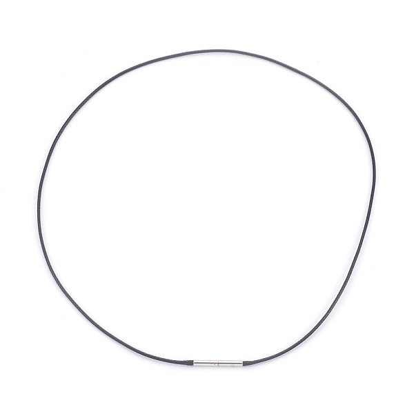 PandaHall Waxed Cord Necklace Making, with Stainless Steel Clasps, Black, 18.11 inch(46cm), 1.3mm Waxed Polyester Cord Black
PandaHall Waxed Cord Necklace Making, with Stainless Steel Clasps, Black, 18.11 inch(46cm), 1.3mm Waxed Polyester Cord Black