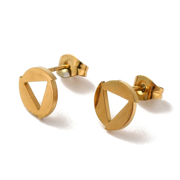 PandaHall Vacuum Plating 304 Stainless Steel Stud Earrings, Hollow Triangle, Golden, 9mm 304 Stainless Steel Triangle
PandaHall Vacuum Plating 304 Stainless Steel Stud Earrings, Hollow Triangle, Golden, 9mm 304 Stainless Steel Triangle