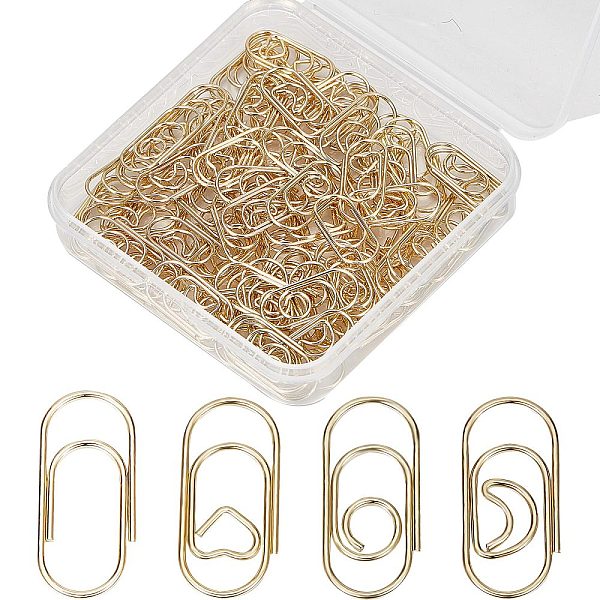 PandaHall CRASPIRE 100Pcs 4 Styles Gold Paper Clips Carbon Steel Paperclips Oval Round Moon Heart Bookmark Marking Clips with Plastic...
PandaHall CRASPIRE 100Pcs 4 Styles Gold Paper Clips Carbon Steel Paperclips Oval Round Moon Heart Bookmark Marking Clips with Plastic...