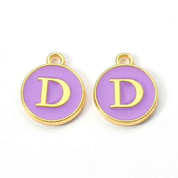 PandaHall Golden Plated Alloy Enamel Charms, Enamelled Sequins, Flat Round with Letter, Medium Purple, Letter.D, 14x12x2mm, Hole: 1.5mm...
PandaHall Golden Plated Alloy Enamel Charms, Enamelled Sequins, Flat Round with Letter, Medium Purple, Letter.D, 14x12x2mm, Hole: 1.5mm...