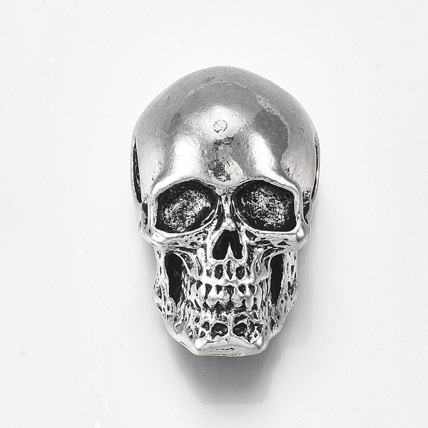 PandaHall Tibetan Style Alloy Beads, Skull, Antique Silver, 38x22.5x21.5mm, Hole: 8x6.5mm Alloy Skull
PandaHall Tibetan Style Alloy Beads, Skull, Antique Silver, 38x22.5x21.5mm, Hole: 8x6.5mm Alloy Skull