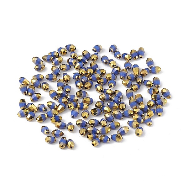 PandaHall Electroplate Glass Beads, Half Golden Plated, Faceted, Teardrop, Royal Blue, 6x4x4mm, Hole: 1mm, about 500pcs/bag Glass Teardrop
PandaHall Electroplate Glass Beads, Half Golden Plated, Faceted, Teardrop, Royal Blue, 6x4x4mm, Hole: 1mm, about 500pcs/bag Glass Teardrop