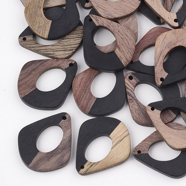 PandaHall Resin & Wood Pendants, Teardrop, Black, 32.5x27.5x2.5~4mm, Hole: 1.5mm Resin+Wood Teardrop Black
PandaHall Resin & Wood Pendants, Teardrop, Black, 32.5x27.5x2.5~4mm, Hole: 1.5mm Resin+Wood Teardrop Black