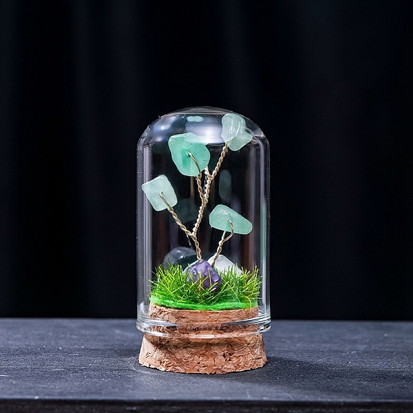 PandaHall Natural Green Aventurine Display Decorations, Miniature Plants, with Glass Cloche Bell Jar Terrarium and Cork Base, Tree, 30x57mm...
PandaHall Natural Green Aventurine Display Decorations, Miniature Plants, with Glass Cloche Bell Jar Terrarium and Cork Base, Tree, 30x57mm...